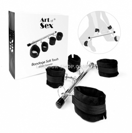 фото Колодка-розпірка для рук та ніг Art of Sex – Bondage Spreader, чорний