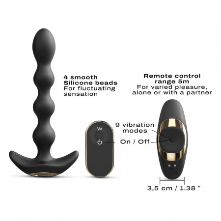 фото Анальний вібратор-намисто Dorcel FLEXI BALLS, гнучкий стовбур, пульт ДК