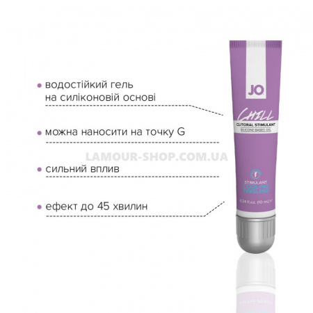 фото Стимулюючий гель для клітора System JO CHILL COOLING (10 мл)охолоджувальний