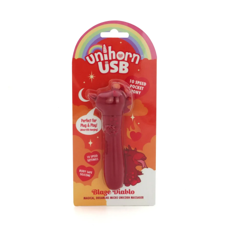 фото Вібратор-єдиноріжка Unihorn USB Bullet – Blaze Diablo віброкуля