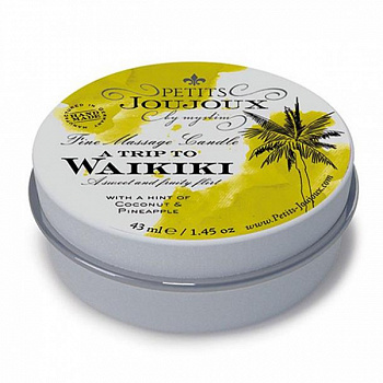 Масажна свічка Petits Joujoux - Waikiki Beach - Coconut and Pineapple (43 мл)