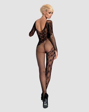 фото Бодістокінг Obsessive Bodystocking F210 S/M/L black, рукава-мітенки, сітка