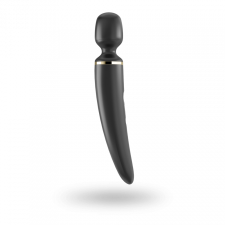 фото Вібромасажер Satisfyer Wand-er Woman (Black/Gold), водонепроникний, потужний