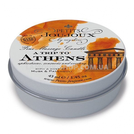 фото Масажна свічка Petits Joujoux - Athens - Musk and Patchouli (43 мл)