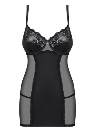 фото Комплект Amallie Chemise & Thong Black S/M