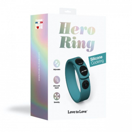 фото Регульоване кільце на кнопках Love To Love HERO RING - TEAL ME