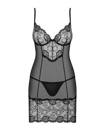 фото Сорочка  Obsessive Alluria chemise & thong S/M