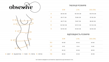 фото Сорочка  Obsessive Alluria chemise & thong S/M