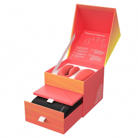 фото Смарт-вібратор для пар We-Vibe Chorus Crave Coral, сенсорне керування 