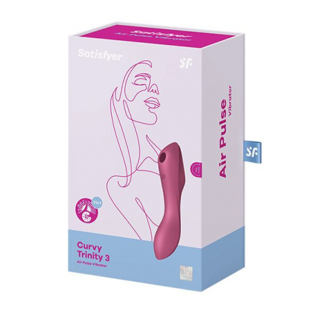 фото Вакуумний стимулятор із вібрацією Satisfyer Curvy Trinity 3 Red