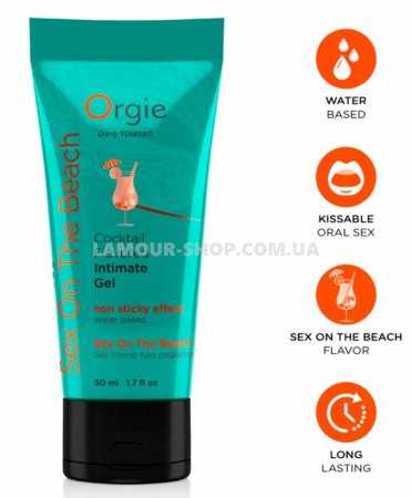 фото Оральний лубрикант Orgie Cocktail Flavored  Gel - Sex On The Beach, 50 ml