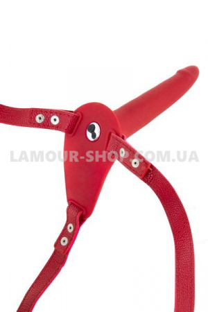 фото Страпон з вібрацією Fetish Tentation Vibrating Strap-On with Dildo Red
