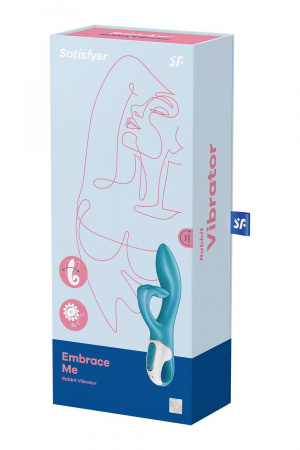 фото Вібратор-кролик із потрійним відростком Satisfyer Embrace me Turquoise