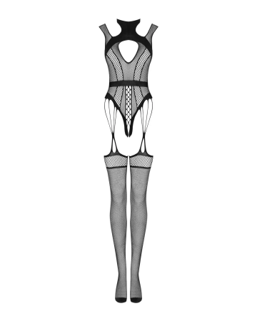 фото Бодістокінг з отворами Obsessive Bodystocking  black S/M/L, чорний