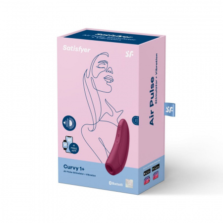 фото Вакуумний кліторальний стимулятор Satisfyer Curvy 1+ Rose Red