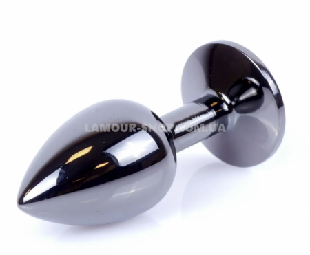 фото Анальна пробка Boss Series - Jewellery Dark Silver PLUG Light Blue S