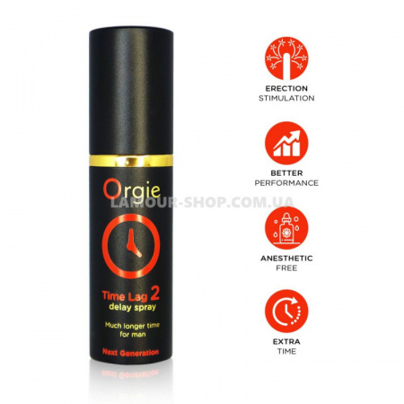 фото Спрей-пролонгатор Orgie Time Lag 2 Delay Spray, 10 мл, без анестетиків