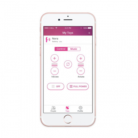 фото Смарт вібратор-кролик Lovense Nora з стволом, що обертається