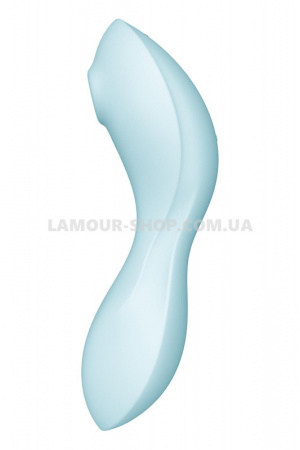 фото Вакуумний стимулятор із вібрацією Satisfyer Curvy Trinity 5 (Blue)
