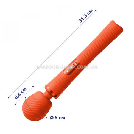 фото Вібромасажер Fun Factory VIM Vibrating Wand sunrise orange, суперпотужний
