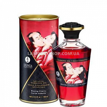 Олія Shunga Aphrodisiac Warming Oil - Blazing Cherry (100 мл)