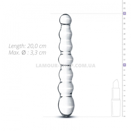 фото Стеклянный дилдо в виде бусин Gildo Glass Dildo No. 19