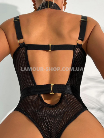 фото Боді в сітку, чорне