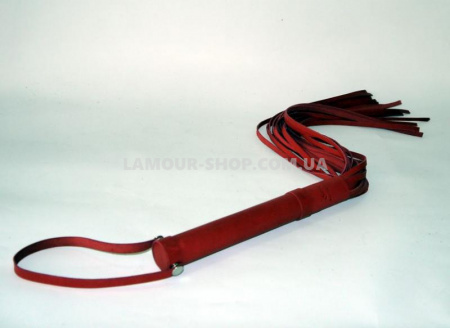 фото Плеть кожаная 24 хвоста красная