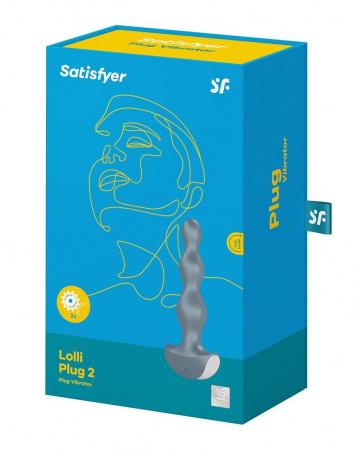 фото Анальний стимулятор-бусини з двома моторами Satisfyer Lolli-Plug 2 (ice blue)