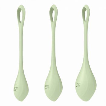Набір йоні намистин Satisfyer Yoni Power 2 Light Green, диаметр 2-2,5-3см