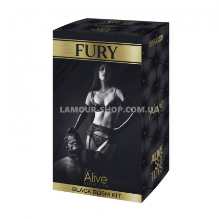 фото Набір для BDSM Alive FURY Black BDSM Kit, 10 предметів