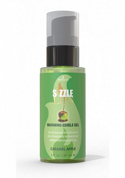 Масажний гель Sensuva Sizzle Lips Caramel Apple (59 мл), без цукру