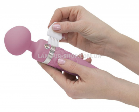 фото Вібромасажер 2в1 PILLOW TALK - Sultry Pink, масажер і вібратор з ротацією