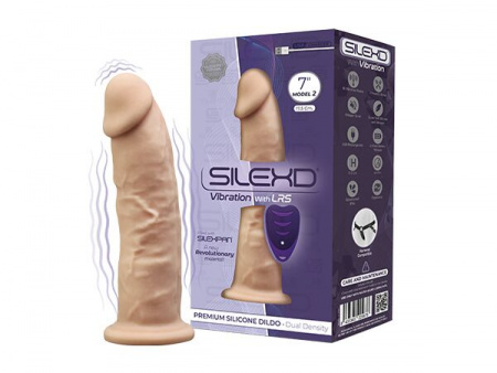 фото Фалоімітатор з вібрацією SilexD Henry Vibro Flesh (MODEL 2 size 7in) + LRS