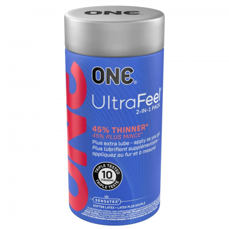 фото Презервативи ONE  Ultra Feel, ультратонкі, з додатковою змазкою, 10 шт