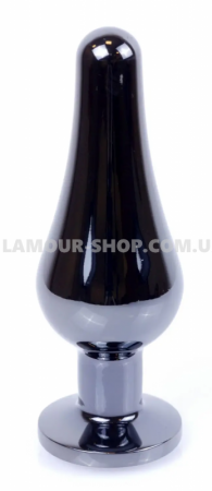 фото Анальна пробка Boss Series - Jewellery Dark Silver BUTT PLUG Red