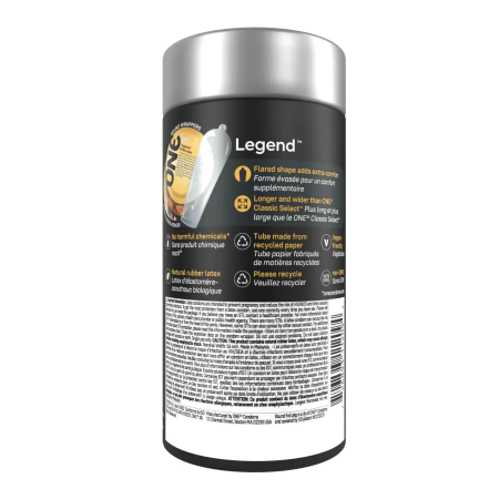 фото Презервативи ONE Legend XL, 12 шт, збільшений розмір, розширення на кінці