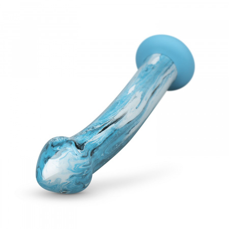 фото Скляний ділдо Gildo Ocean Ripple, об’ємна головка, ідеально для точки G