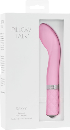 фото Вібратор Pillow Talk - Sassy Pink з кристалом Сваровські для точки G