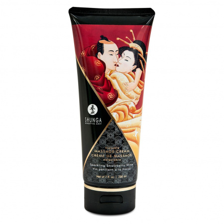 фото Їстівний масажний крем Shunga  Sparkling Strawberry Wine