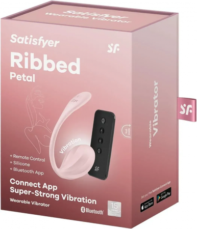 фото Смарт-віброяйце Satisfyer Ribbed Petal Connect App Rose