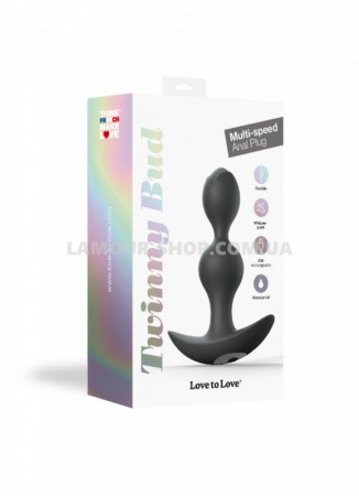 фото Анальний стимулятор гнучкий з вібрацією Love To Love TWINNY BUD Black