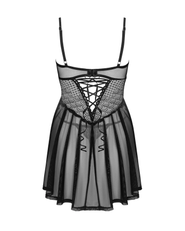 фото Комплект  Obsessive Chemeris babydoll & thong M/L, пеньюар та стрінги