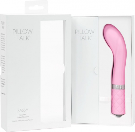 фото Вібратор Pillow Talk - Sassy Pink з кристалом Сваровські для точки G
