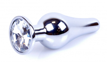 фото Анальна пробка Boss Series - Jewellery Silver BUTT PLUG Clear