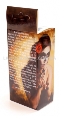 фото Анальна пробка Boss Series - Jewellery Dark Silver PLUG Light Blue S