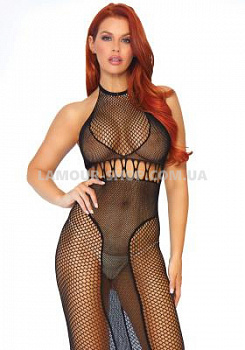 Платье Halter duel net backless dress