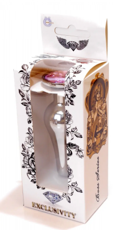 фото Анальна пробка Boss Series - Jewellery Silver BUTT PLUG Rose