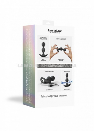 фото Анальний стимулятор гнучкий з вібрацією Love To Love TWINNY BUD Black