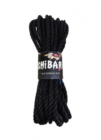 фото Джутова мотузка для шібарі Feral Feelings Shibari Rope, 8 м чорна